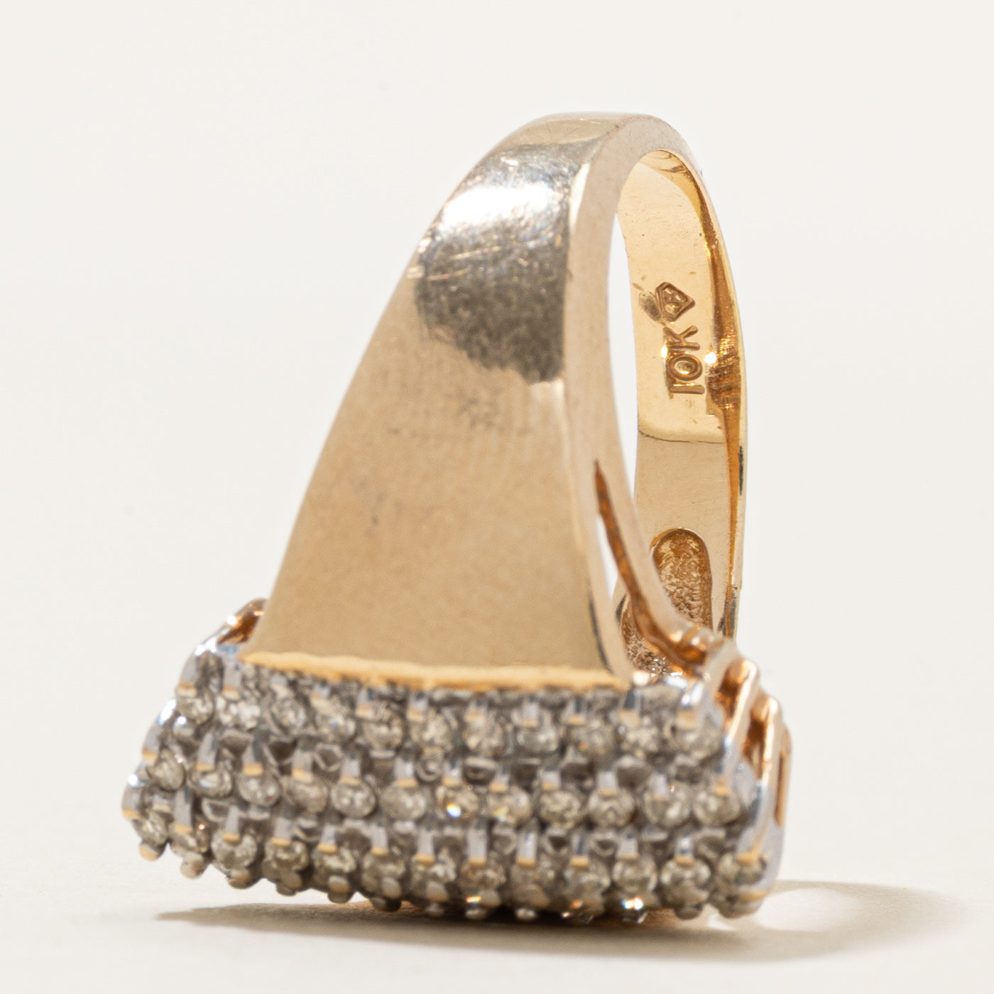 Diamond Elongated Cluster Chunky Ring | 0.53ctw | SZ 6.5