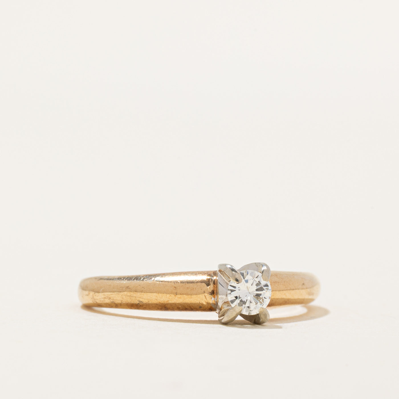 Solitaire Diamond Petite Ring | 0.13ct | SZ 6