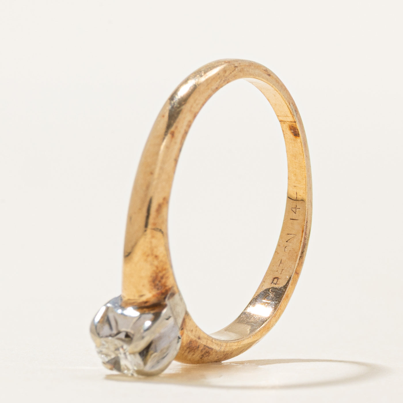 Solitaire Diamond Petite Ring | 0.13ct | SZ 6