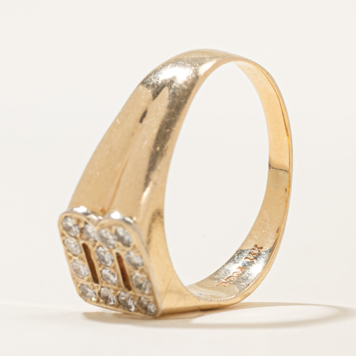 Diamond 'B' Initial Signet Ring | 0.50ctw | SZ 11.25