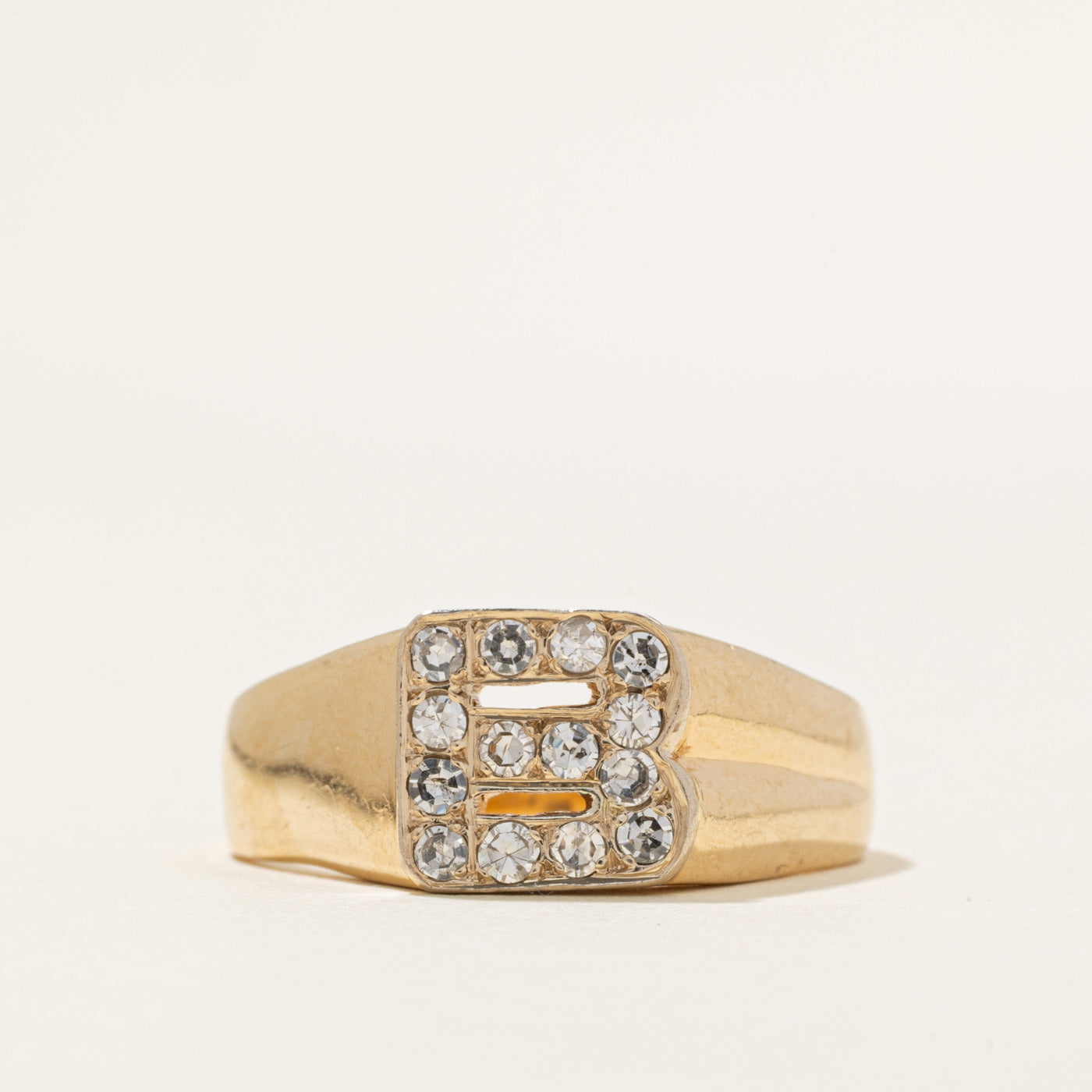 Diamond 'B' Initial Signet Ring | 0.50ctw | SZ 11.25