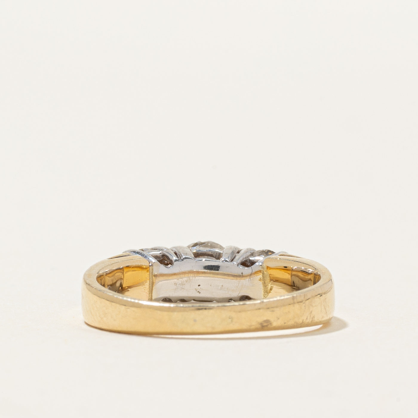 Three Stone Old European Cut Diamond Engagement Ring | 0.84ctw | SZ 5.75