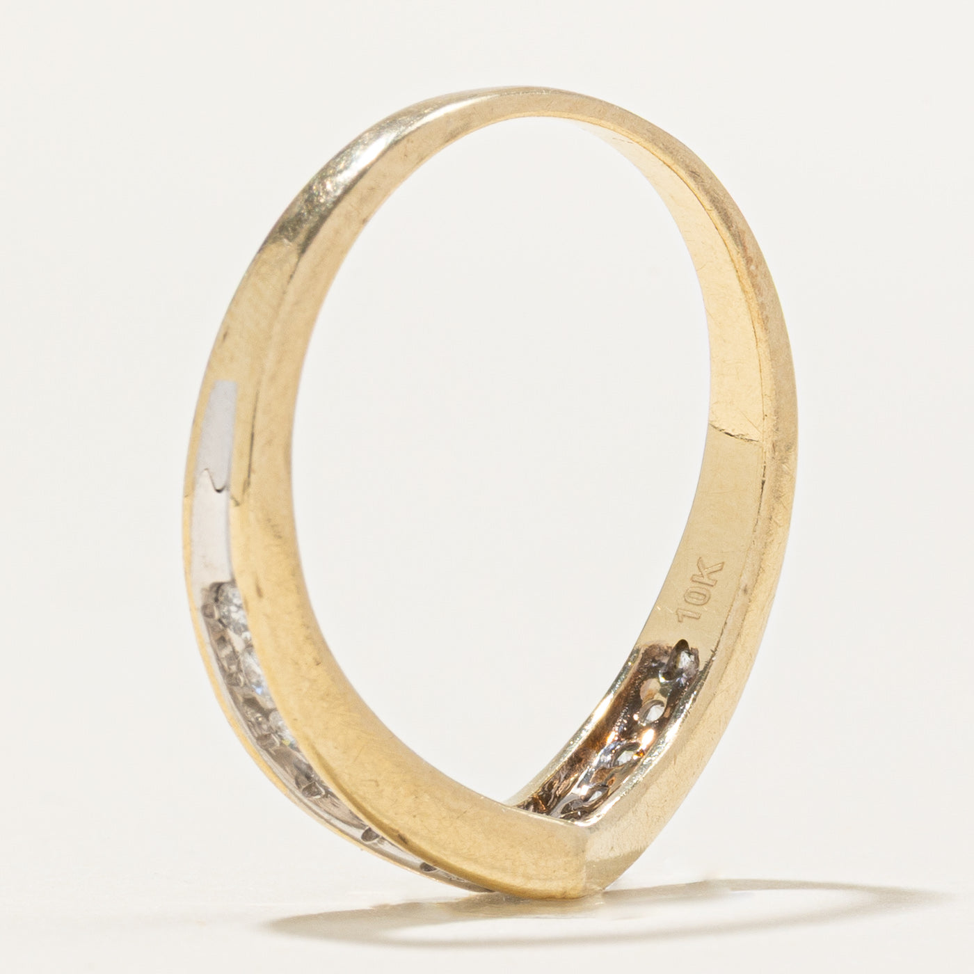 Semi Eternity Diamond Chevron Ring | 0.20ct | SZ 7.25