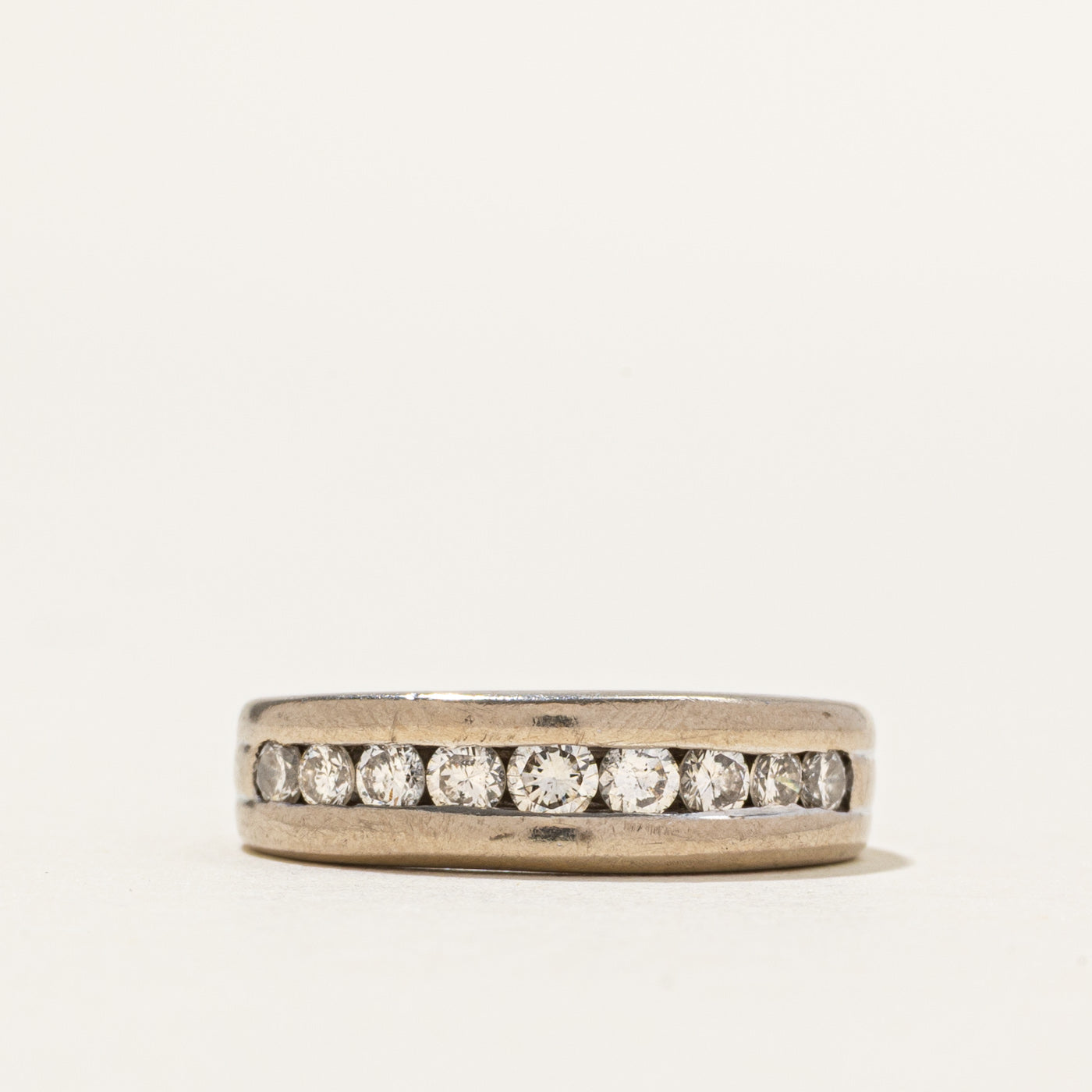18k Channel Set Semi Eternity Diamond Band | 0.35ctw | SZ 3.75