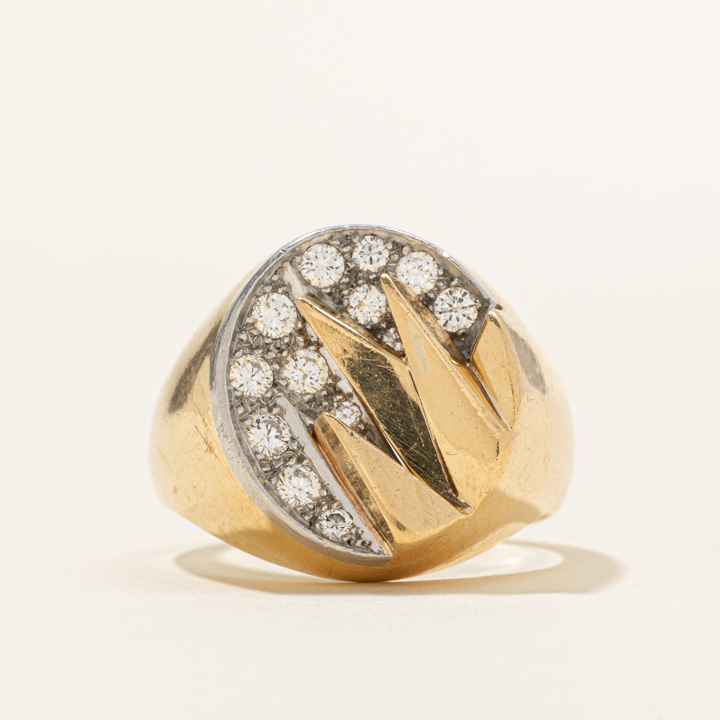 18K Diamond Signet Statement Ring | 0.65ctw | SZ 12.75