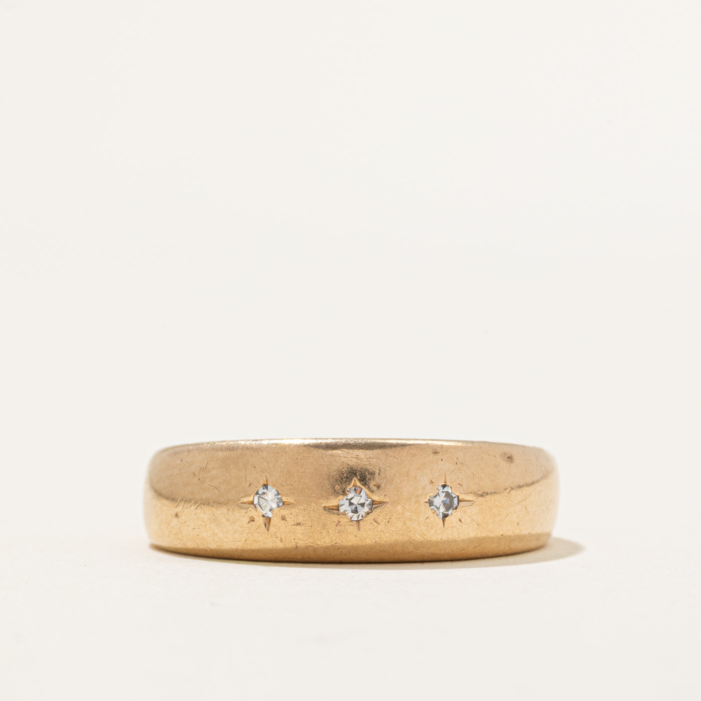 Three Stone Star Set Diamond Band | 0.05ctw | SZ 8