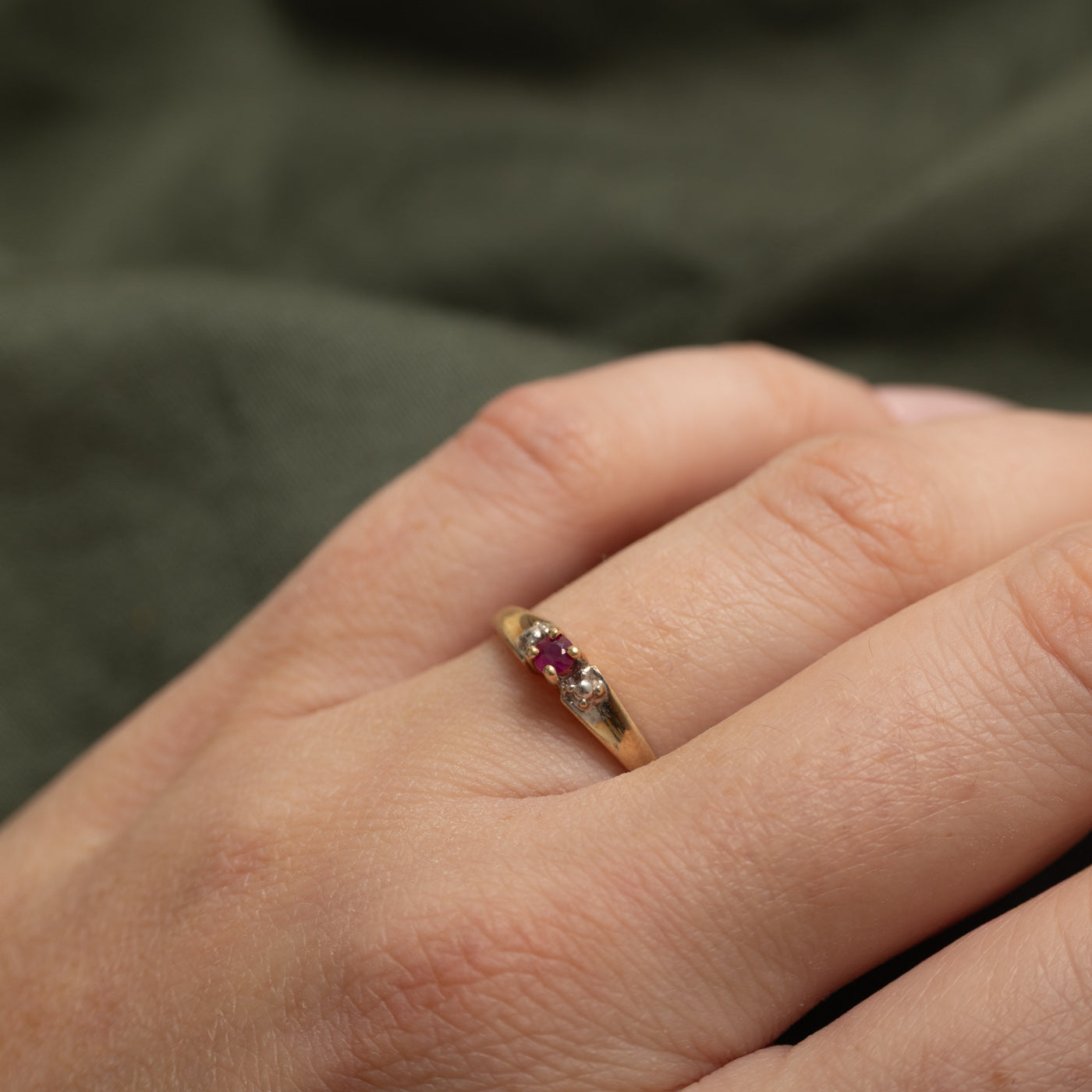 Ruby & Diamond Zig Zag Ring | 0.36ctw, 0.24ctw | SZ 7.5