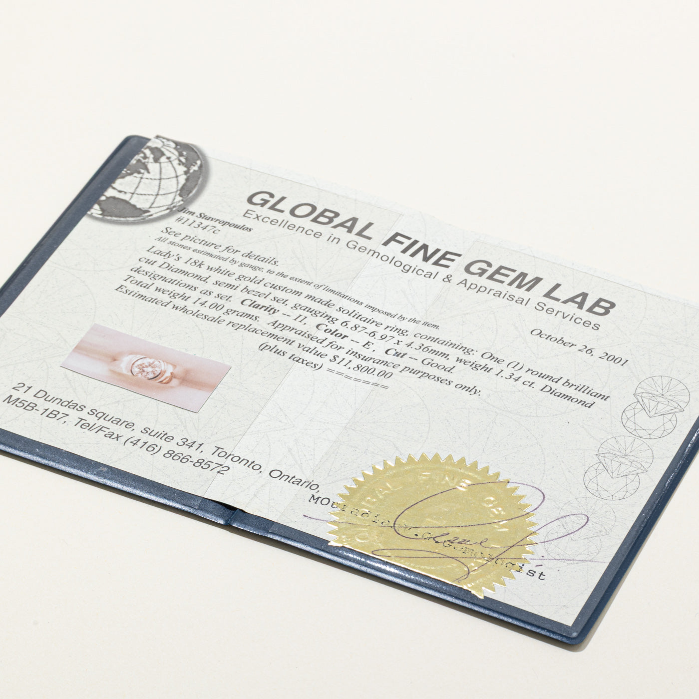 18k Semi Bezel Diamond Chunky Engagement Ring | 1.34ct I1 E/F | SZ 7