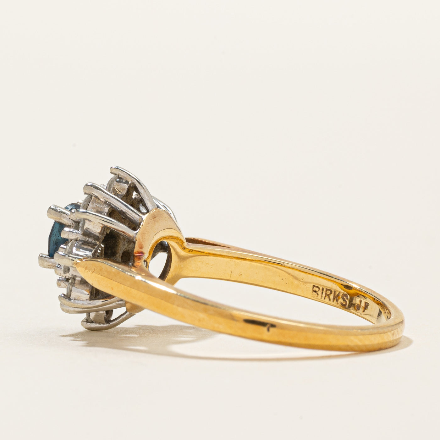 'Birks' 18K Sapphire & Diamond Petal Ring | 0.50ct, 0.50ctw | SZ 6.5