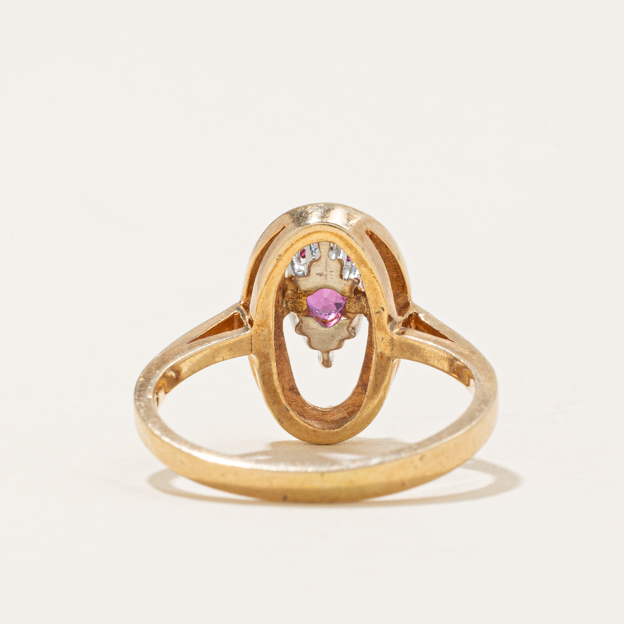 Ruby & Diamond Oval Ring | 0.36ct, 0.01ctw | SZ 5.25 |