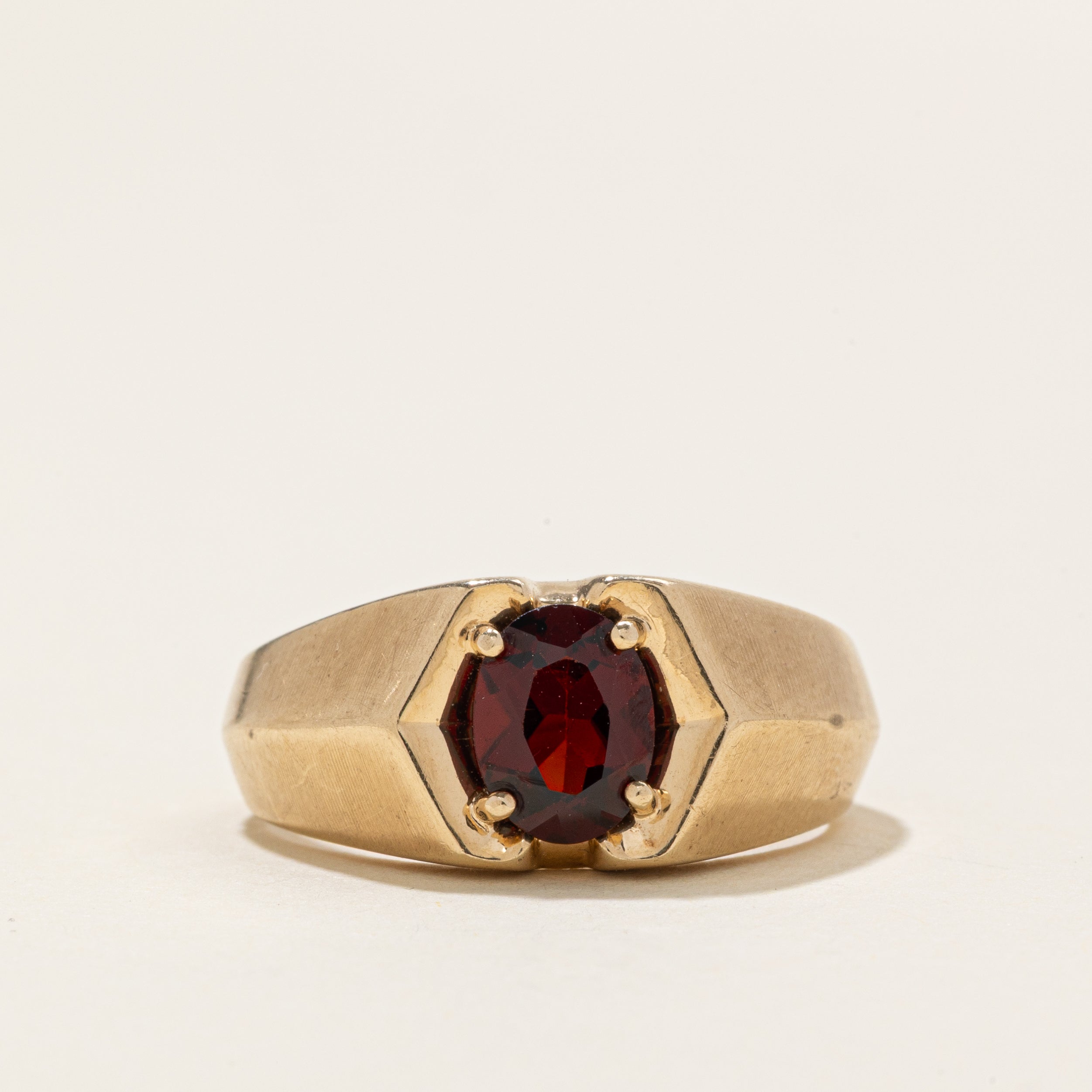 Garnet Geometric Statement Ring | 1.4ct | SZ 8.25 |