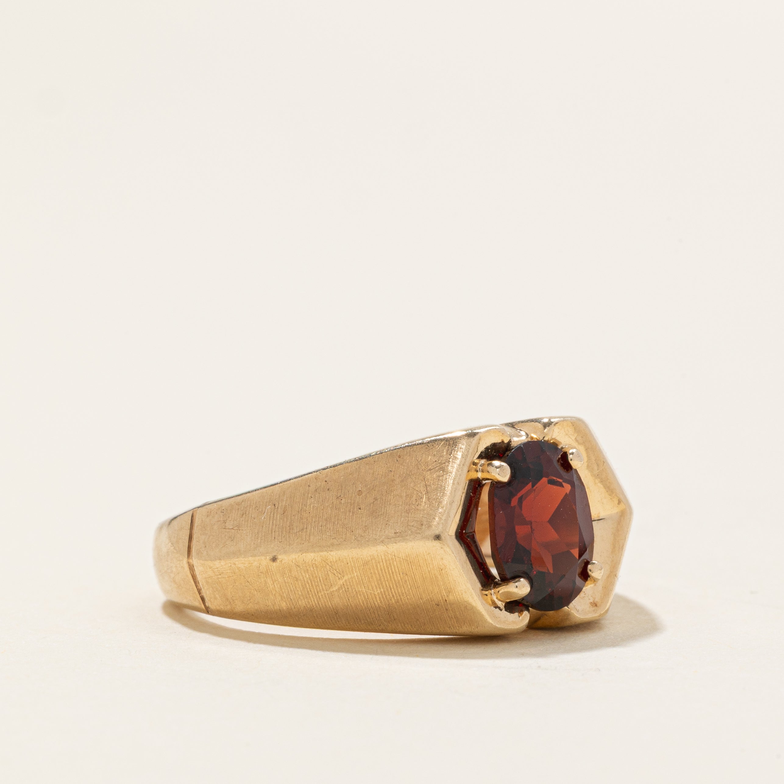 Garnet Geometric Statement Ring | 1.4ct | SZ 8.25 |
