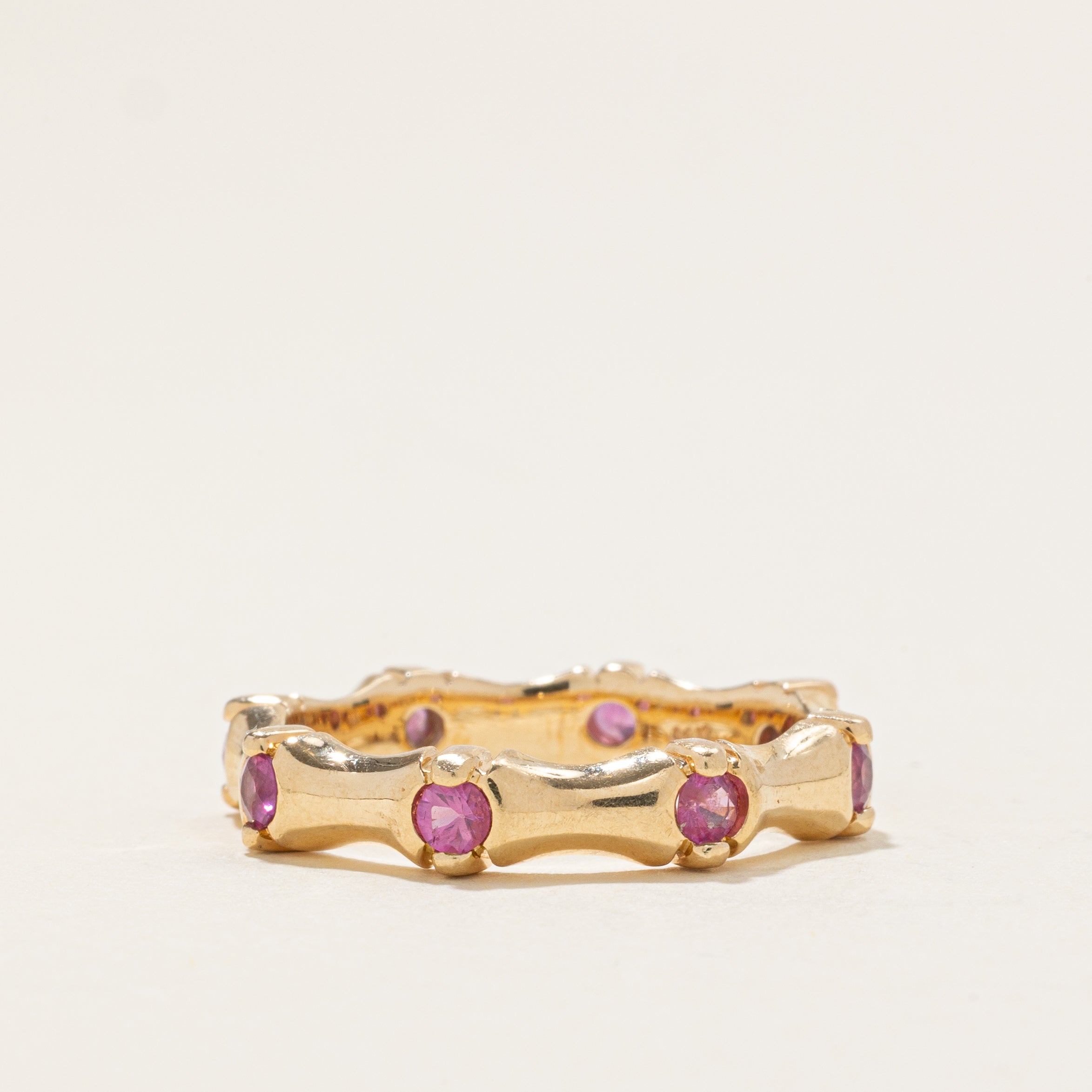 Bague festonnée en rubis Éternité | 0,44 ct | Taille 6,75 |