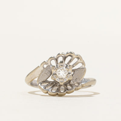 Floral Inspired Six Prong Cocktail Ring | 0.10ct | SZ 4.25 |