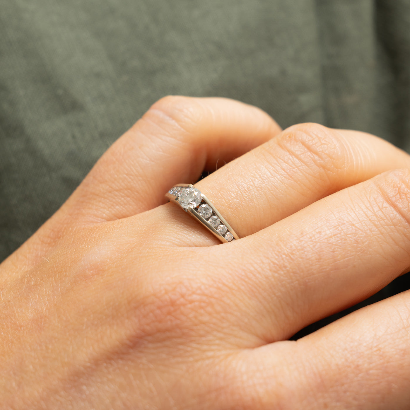Diamond Channel Set Accented Ring | 0.50ctw | SZ 6.75