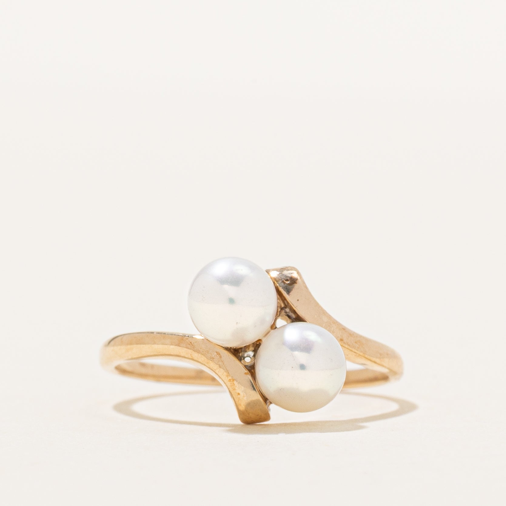 Two Pearl Bypass Ring | SZ 7