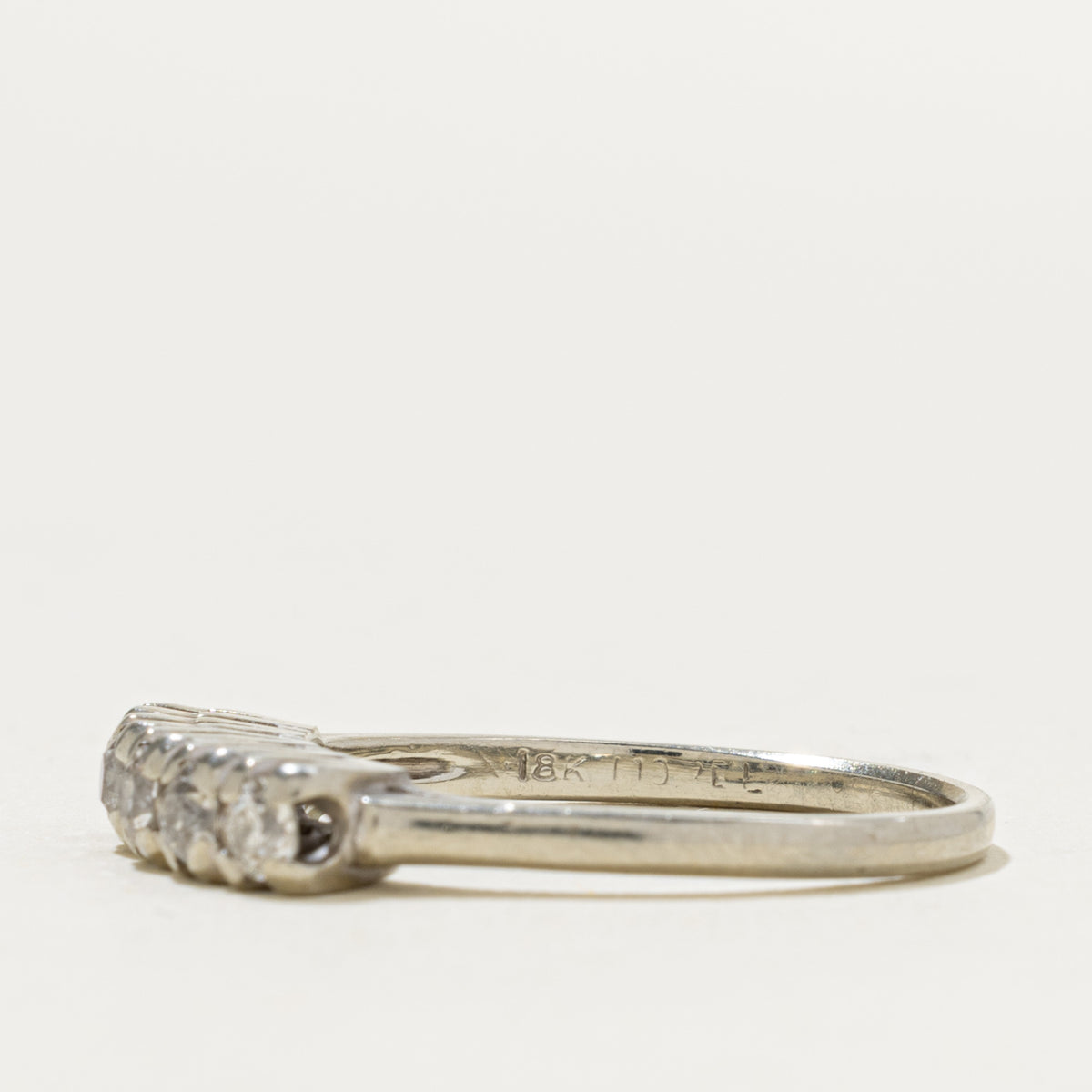 Five Stone Diamond Grooved Band | 0.28ctw | 1.65mm | SZ 7.5