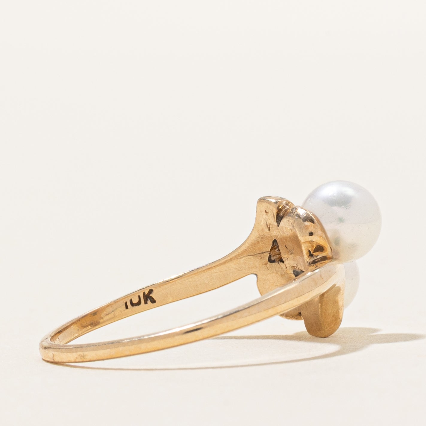 Two Pearl Bypass Ring | SZ 7