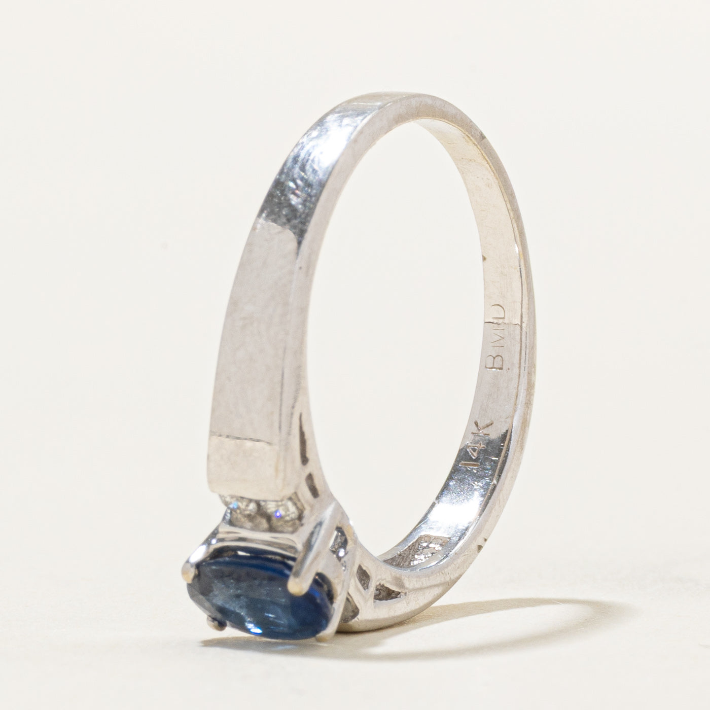 Oval Cut Sapphire & Diamond Accented Ring | 0.60ct, 0.08ctw | SZ 7