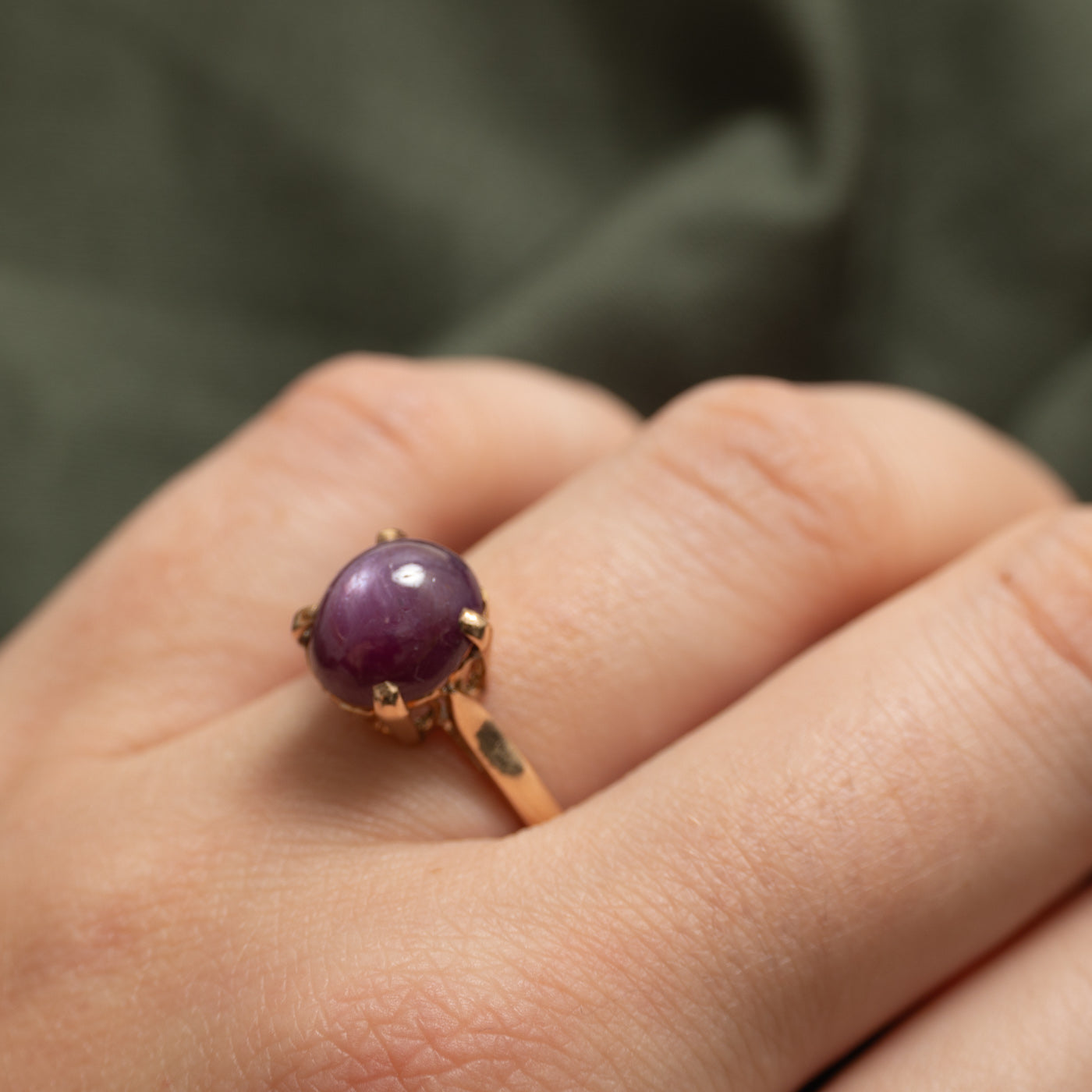 Cabochon Star Ruby Ring | 7.00ct | SZ 8