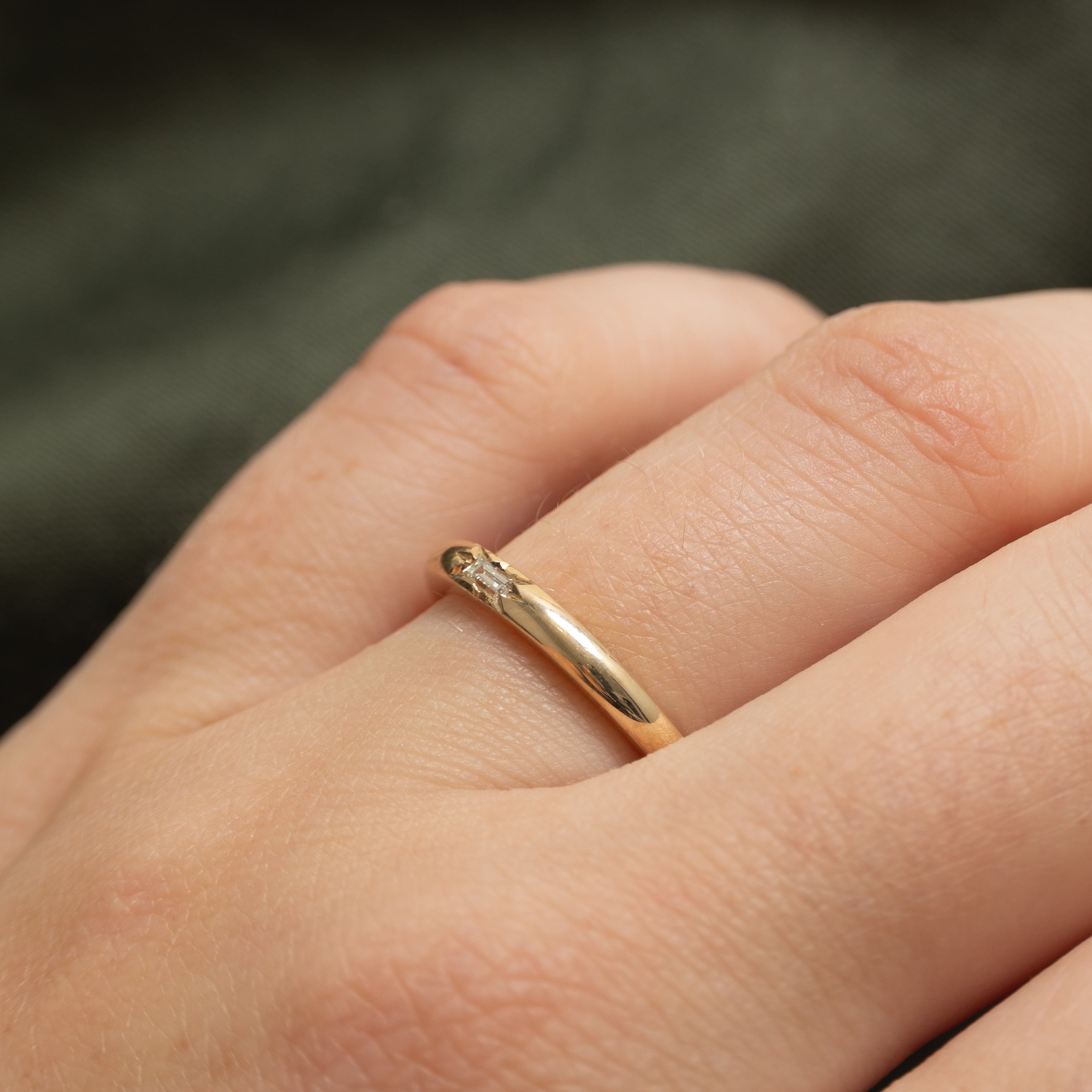 '100 Ways x Oirea Studio' Star Set Baguette Diamond Band | 0.10ct | SZ 7