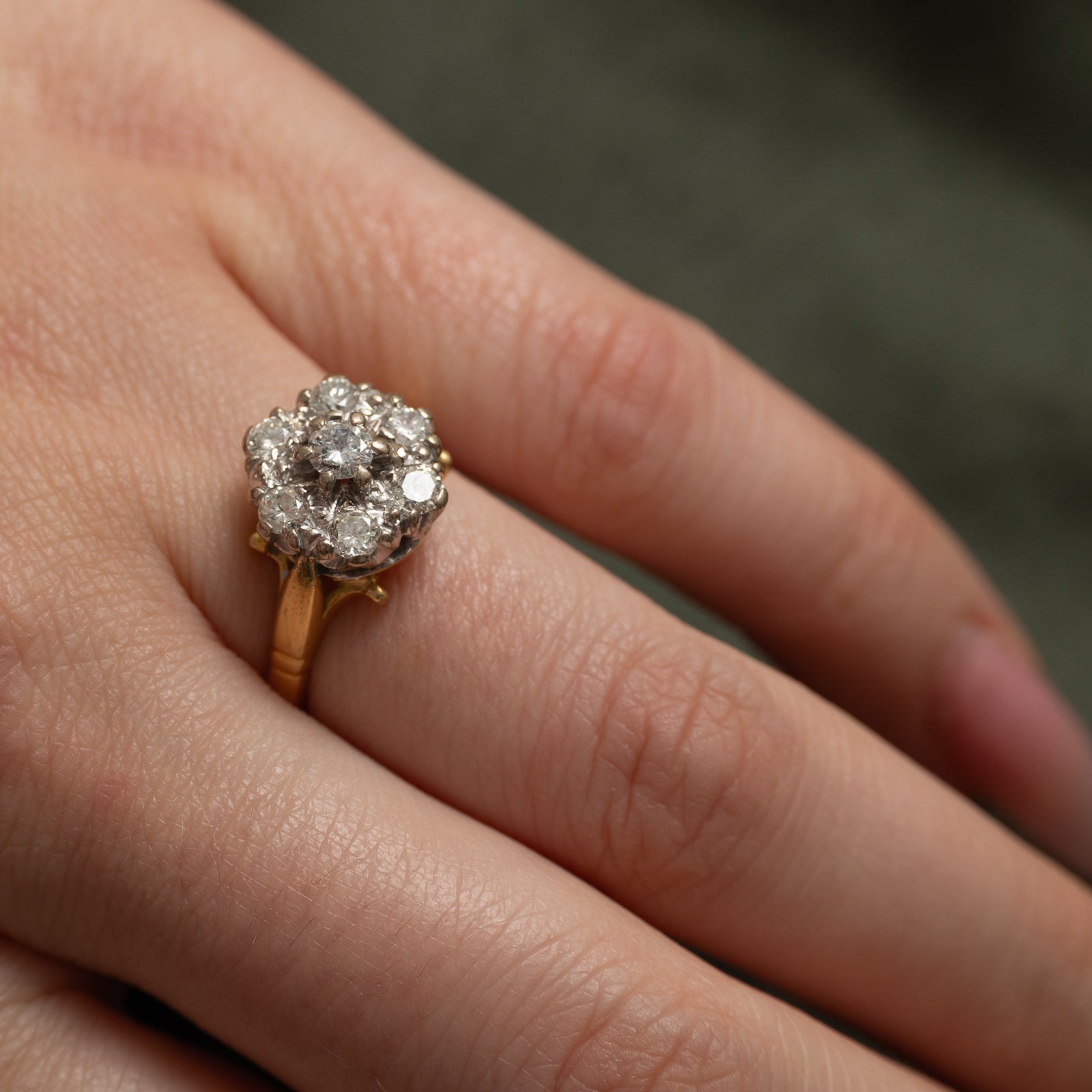 1970 London Diamond Cluster Ring | 0.70ctw | SZ 6.75