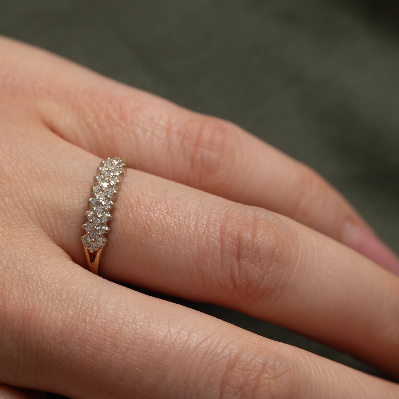 1991 London Multi Row Diamond Ring | 0.12ctw | SZ 6.5