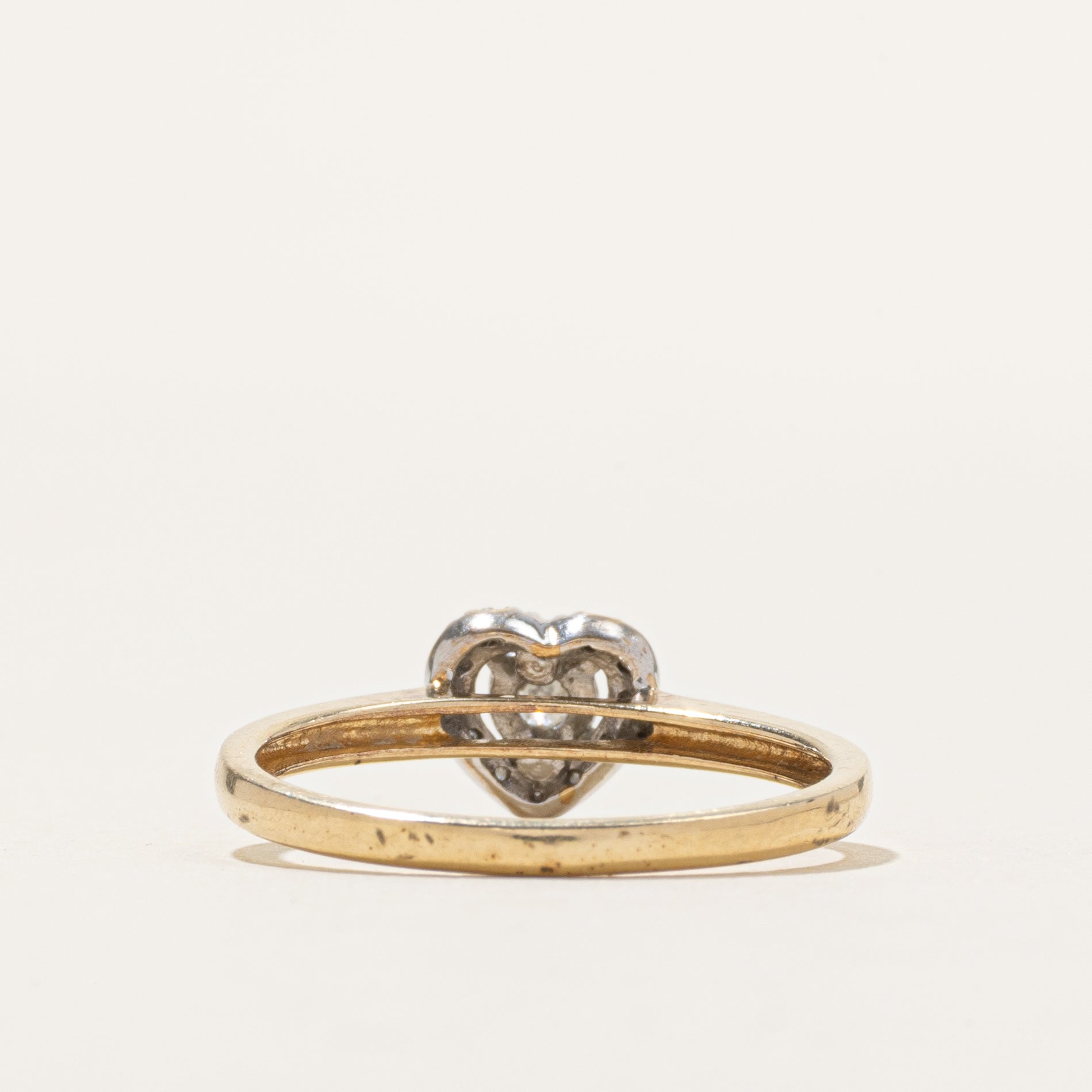 10k Diamond Halo Heart Ring | SZ 7.25