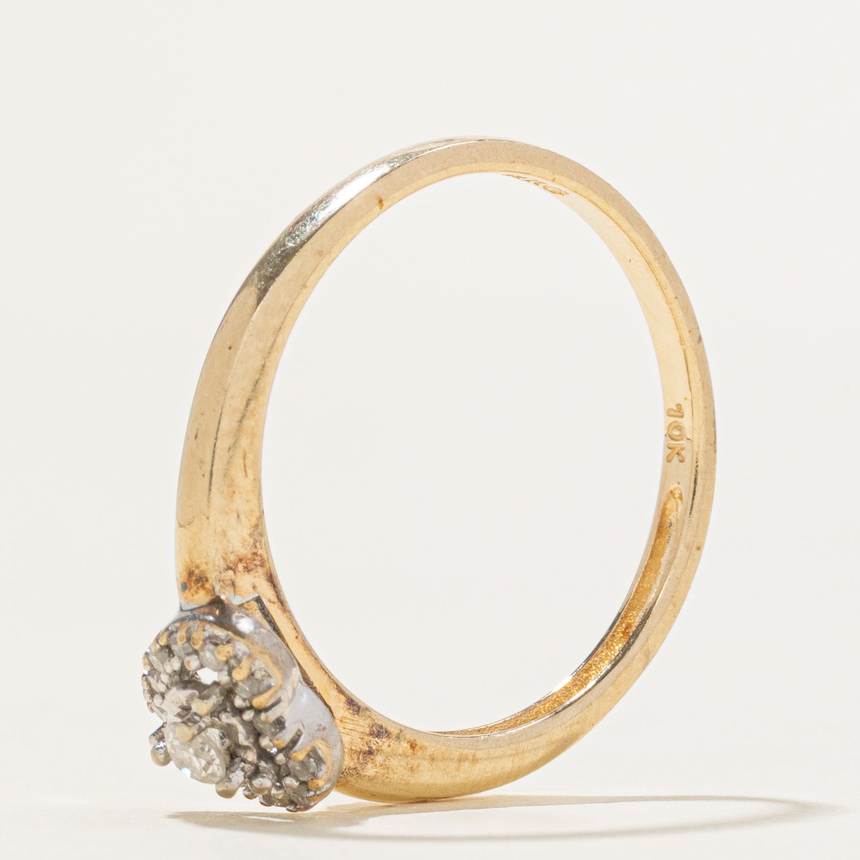 10k Diamond Halo Heart Ring | SZ 7.25