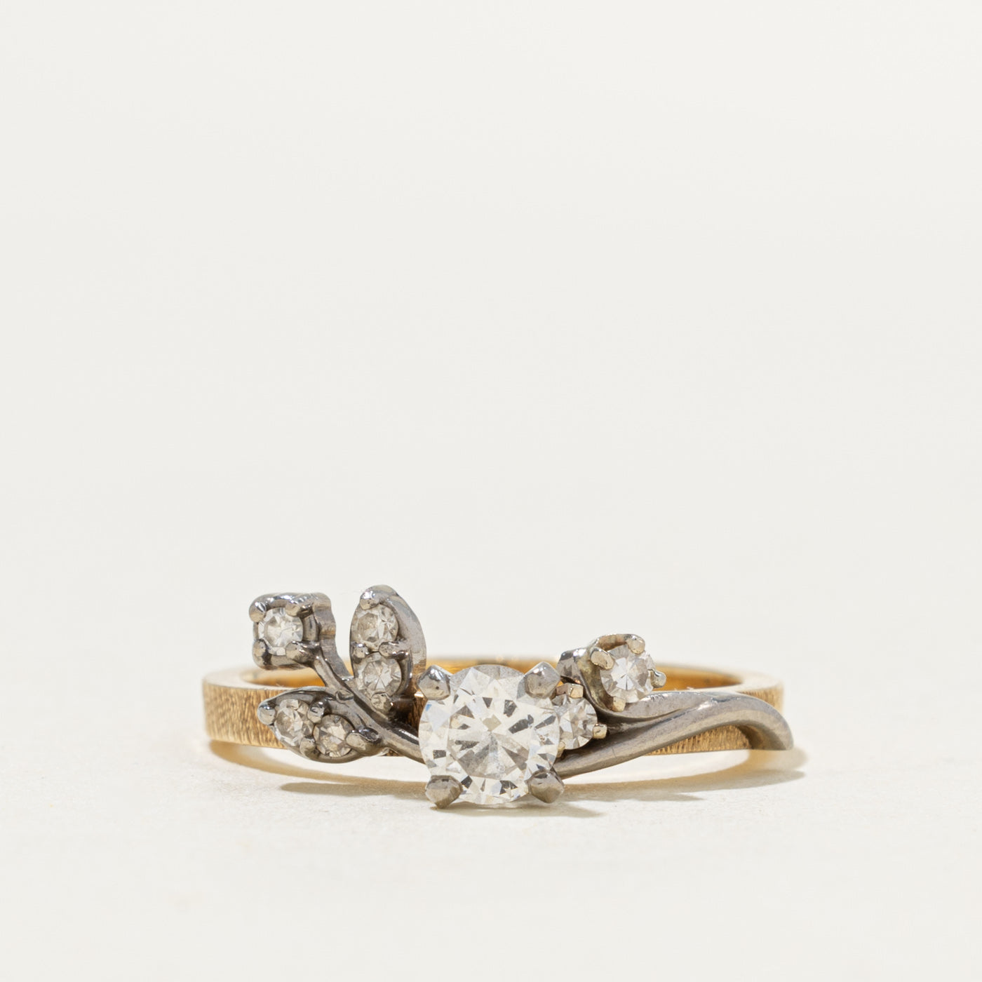 Diamond Textured Floral Ring | 0.46ctw | SZ 6.25