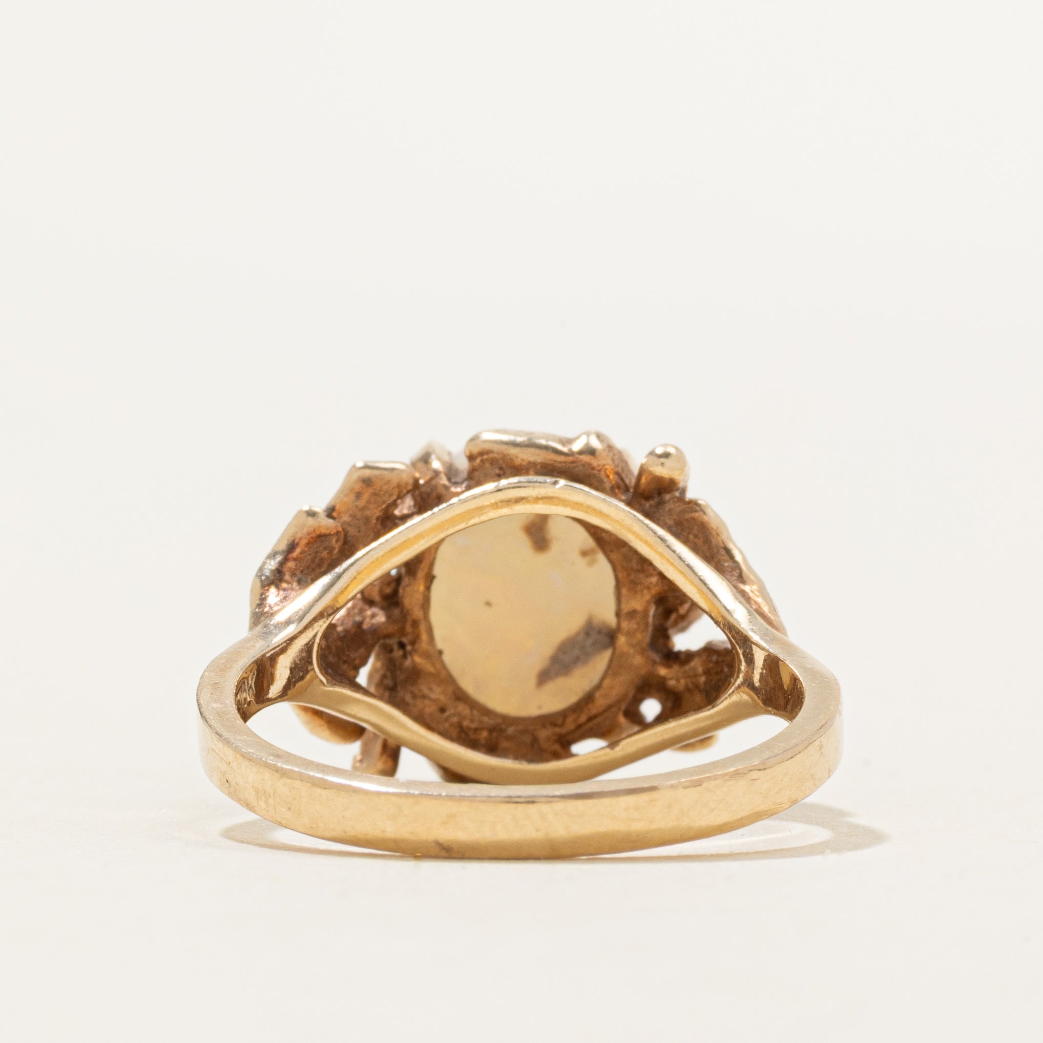 Cabochon Opal Textured Ring | 2.18ct | SZ 8