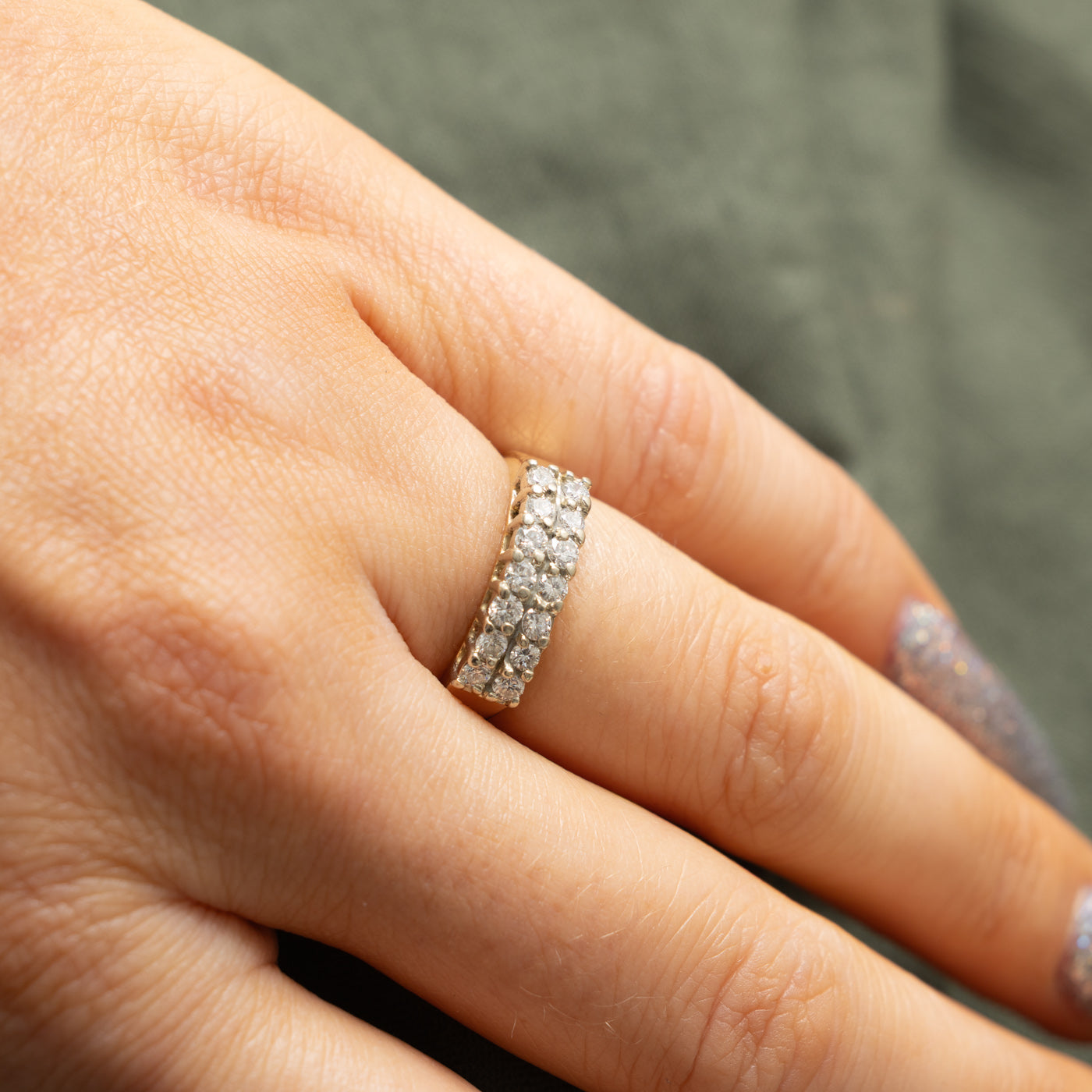'Birks' Double Row Diamond Band | 0.42ctw | 3.20mm | SZ 5.5