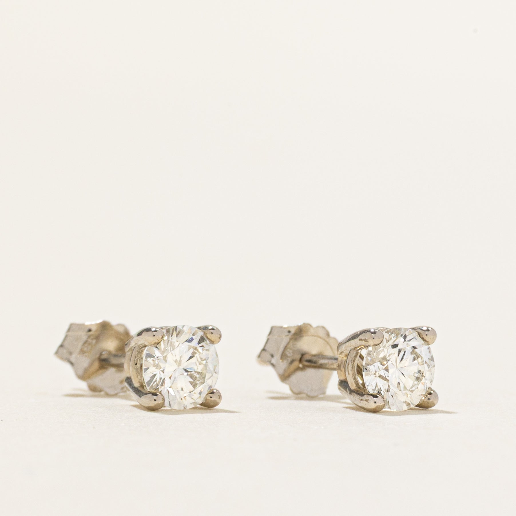 '100 Ways' White Gold Diamond Stud Earrings | 0.57ctw