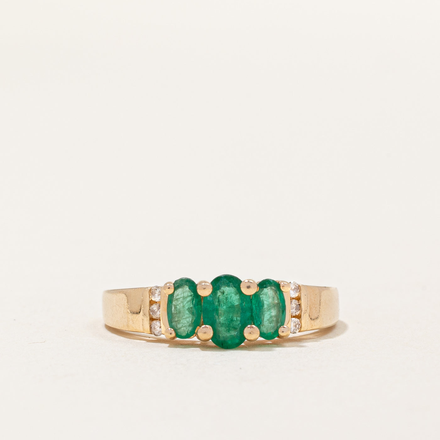 Emerald & Diamond Ring | 0.65ctw, 0.03ctw | SZ 6.75 |