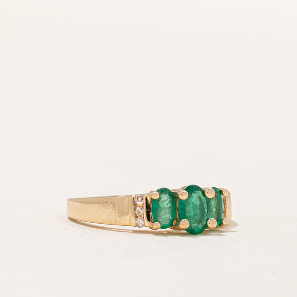 Emerald & Diamond Ring | 0.65ctw, 0.03ctw | SZ 6.75 |