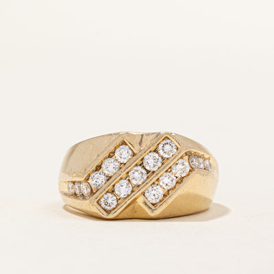Channel Set Diamond Cocktail Ring | 0.68ctw | SZ 10 |