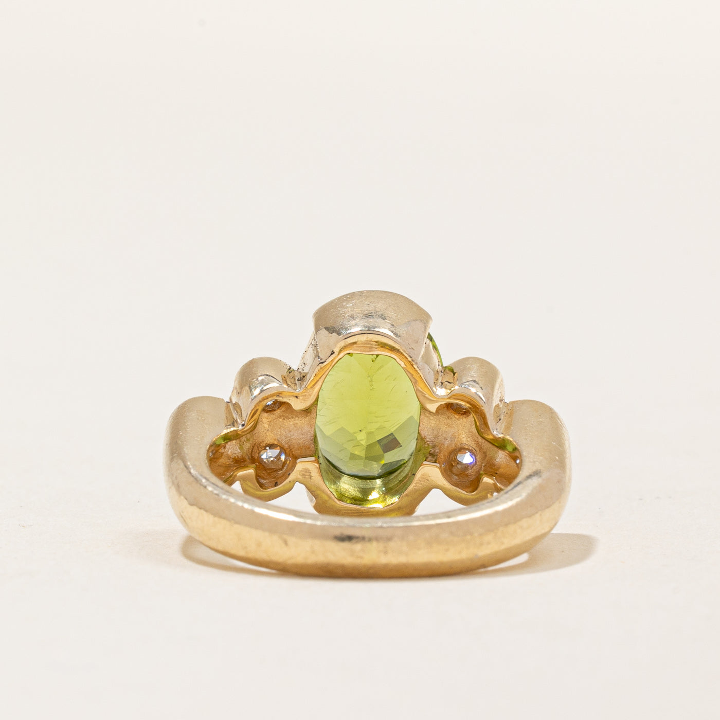 Peridot & Diamond Cocktail Ring | 2.50ct, 0.36ctw | SZ 5 |