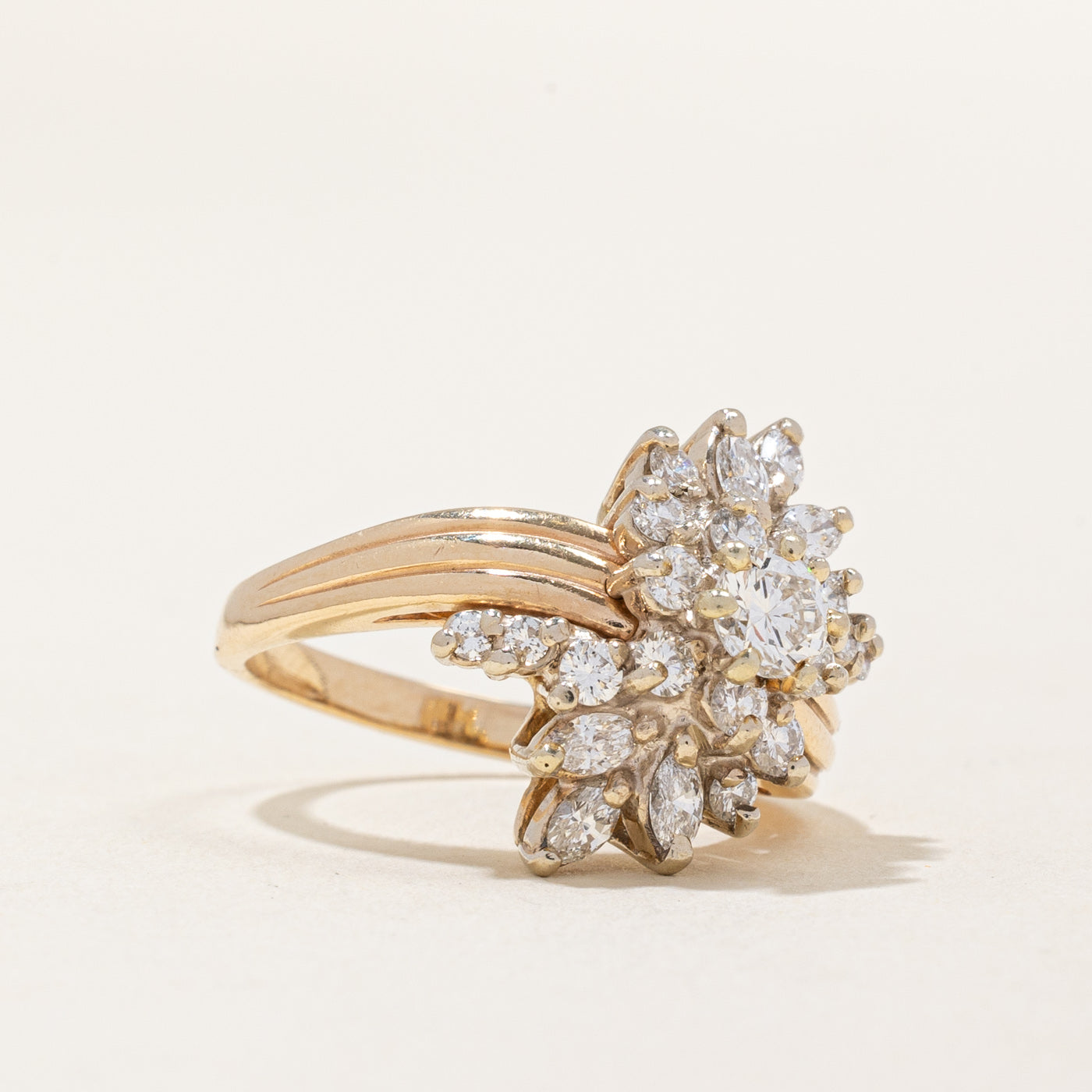 Diamond Waterfall Ring | 1.12ctw | SZ 7 |
