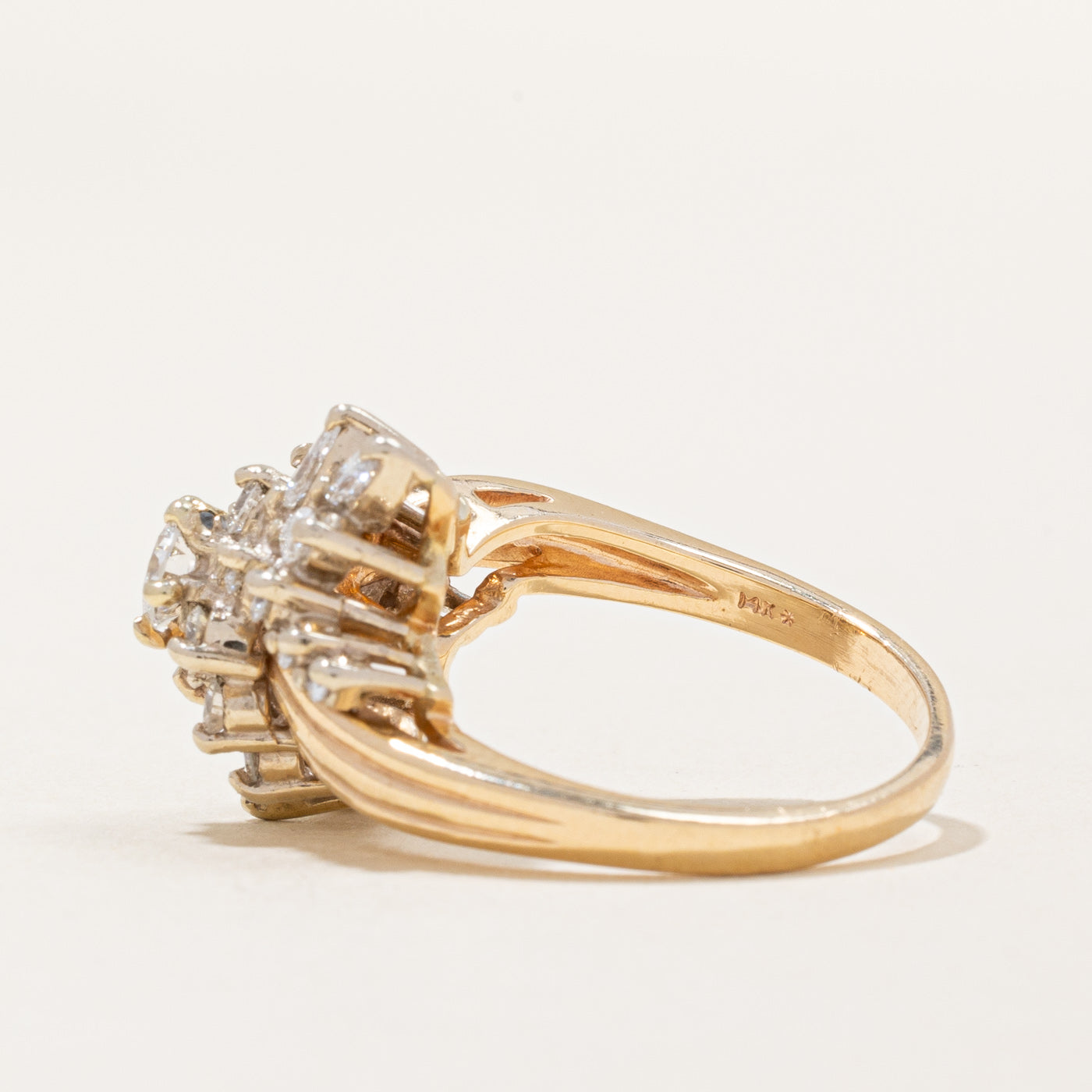 Diamond Waterfall Ring | 1.12ctw | SZ 7 |