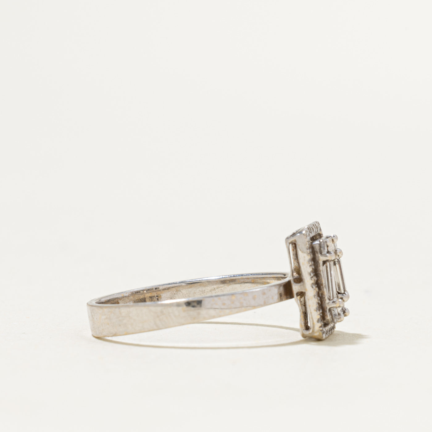 18k Diamond Geometric Cluster Halo Ring | 0.75ctw | SZ 6.75