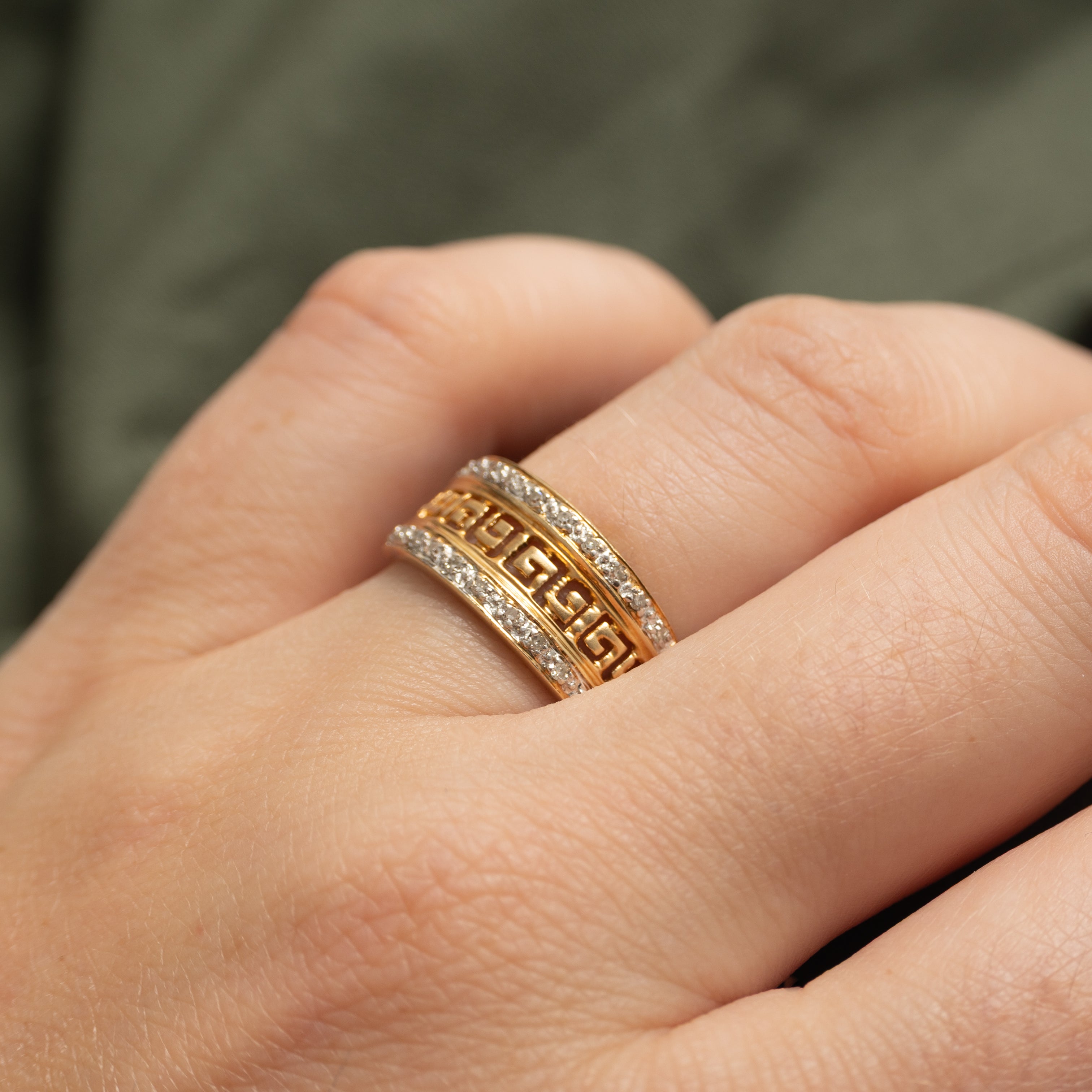 Semi Eternity Diamond Scrollwork Ring | SZ 7