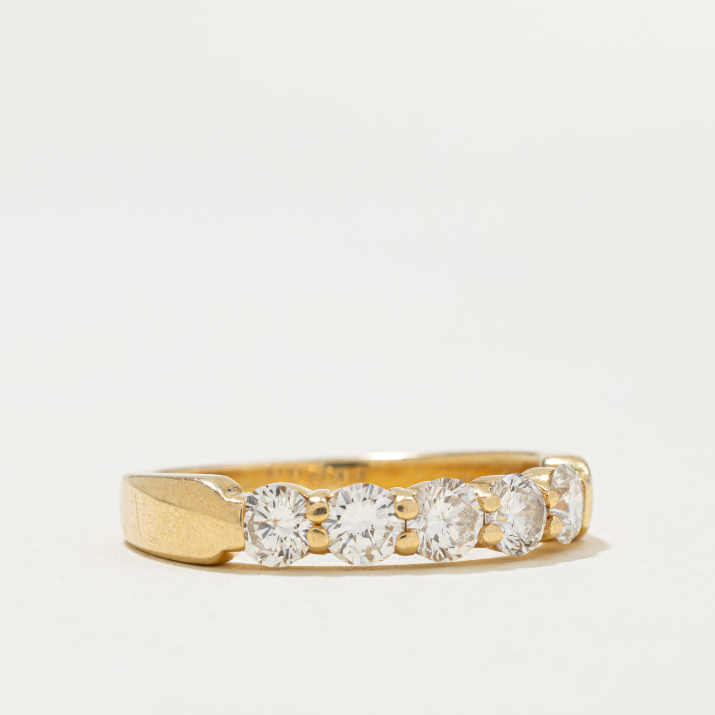 18k Five Stone Diamond Band | 1.00ctw | 2.70mm | SZ 8.5
