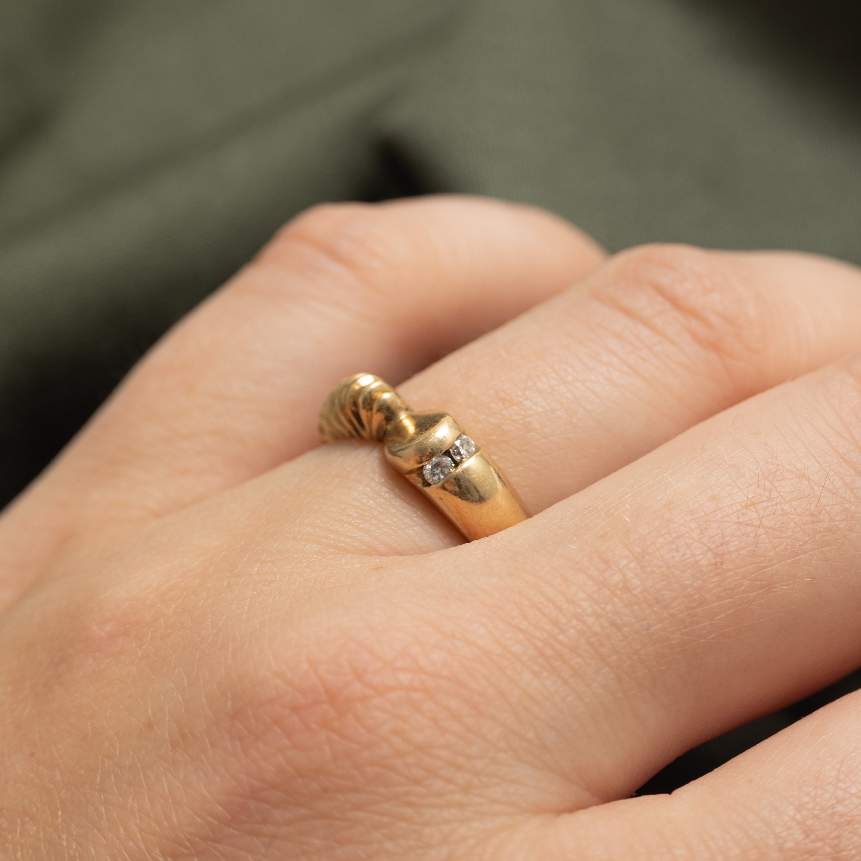 Diamond Fluted Abstract Ring | SZ 6.5
