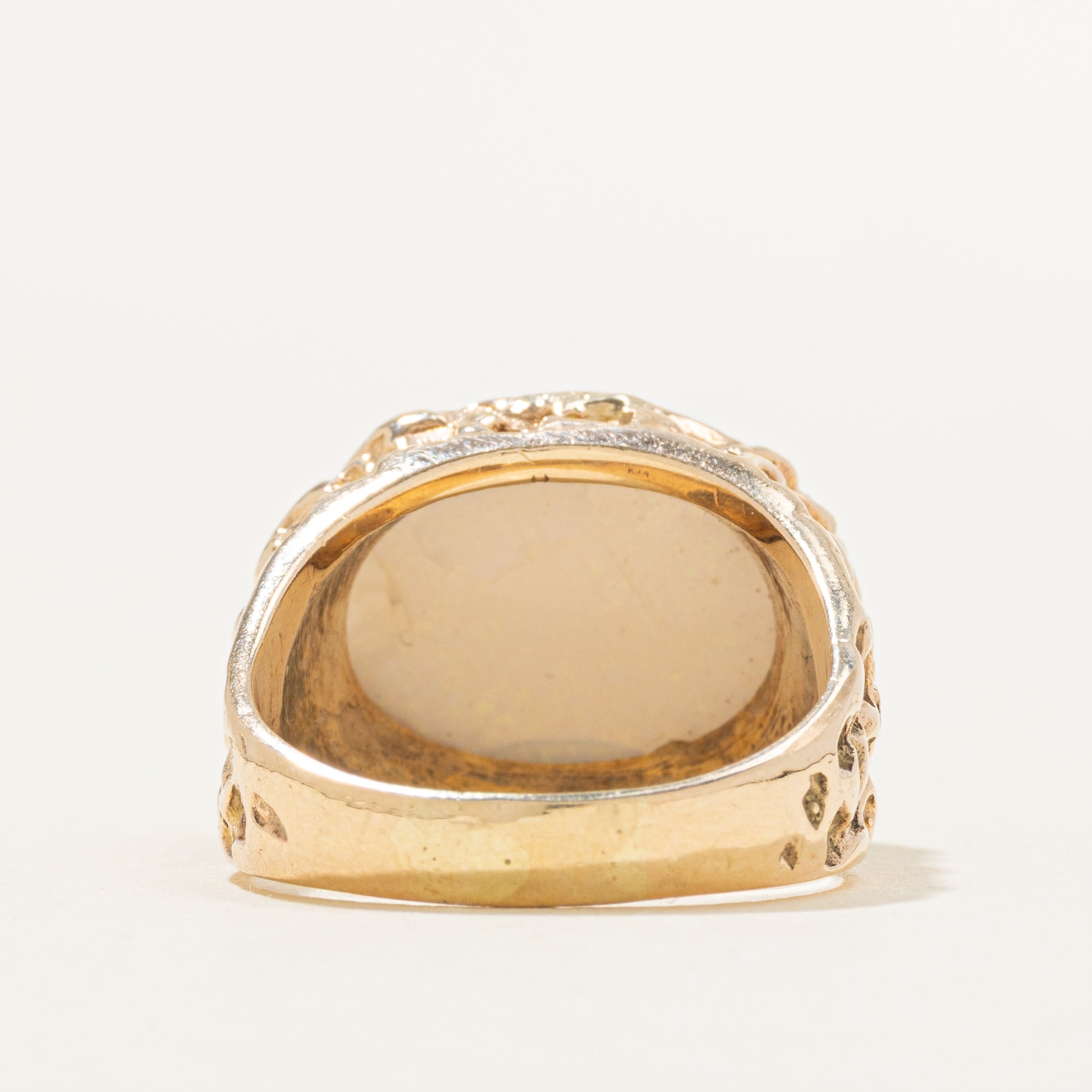 Cabochon Opal Textured Cocktail Ring | 6.90ct | SZ 7.5