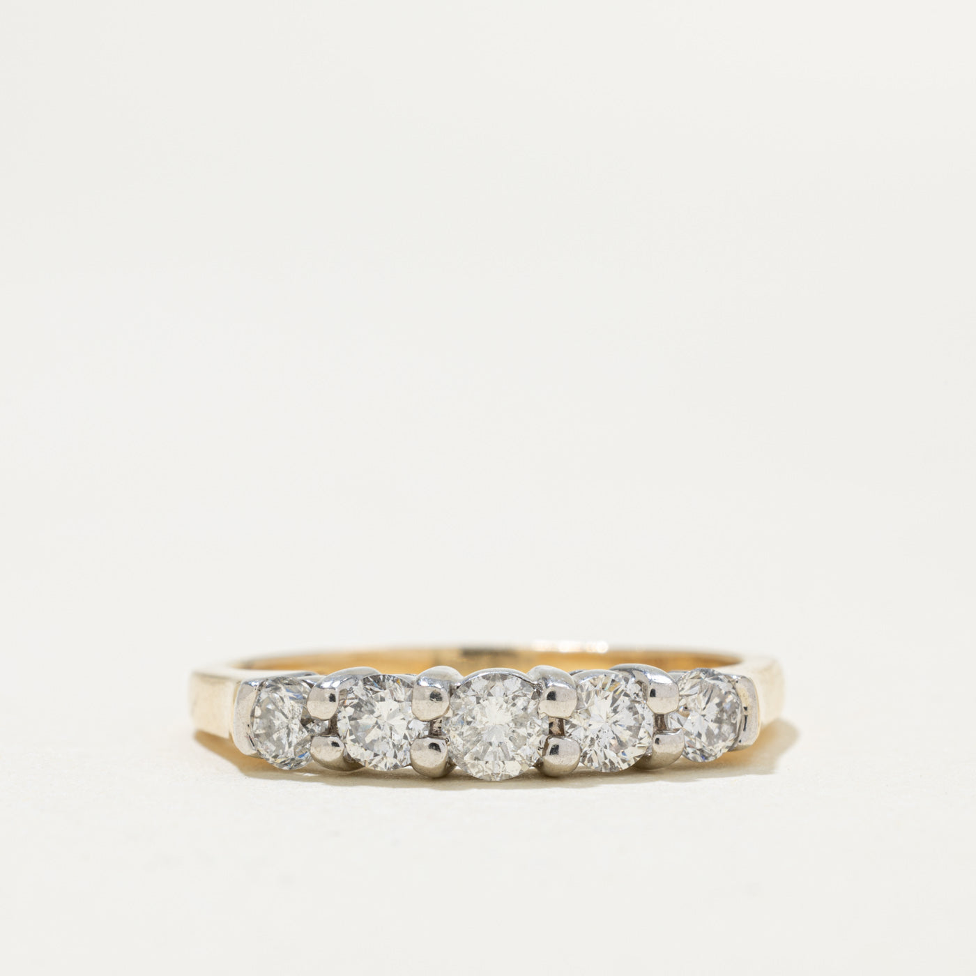 14k Five Stone Diamond Band | 0.62ctw | 1.85mm | SZ 8