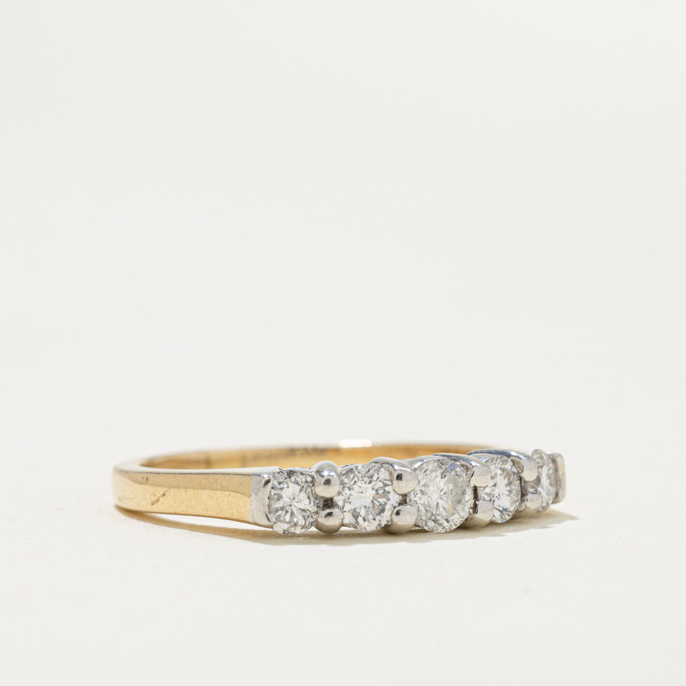 14k Five Stone Diamond Band | 0.62ctw | 1.85mm | SZ 8