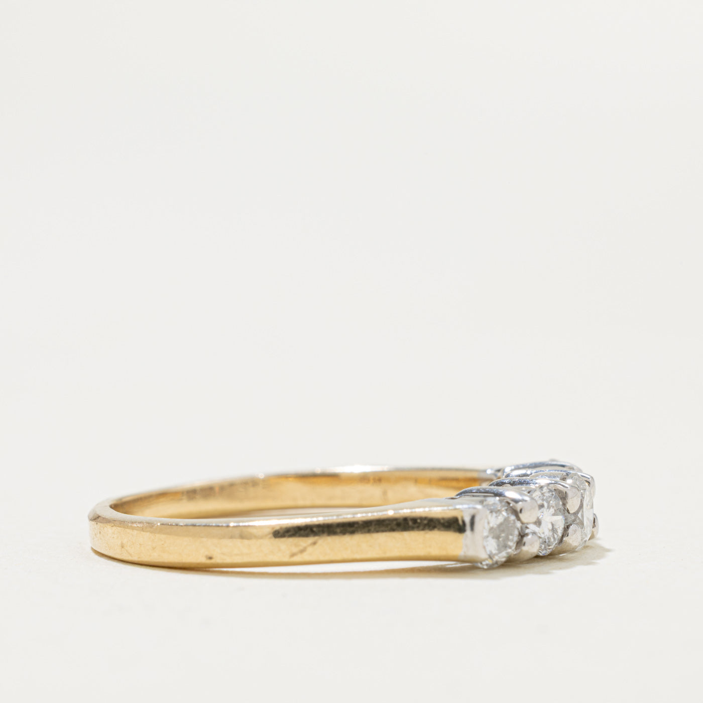 14k Five Stone Diamond Band | 0.62ctw | 1.85mm | SZ 8