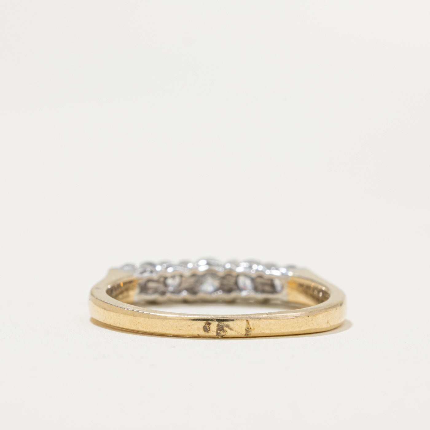 14k Five Stone Diamond Band | 0.62ctw | 1.85mm | SZ 8