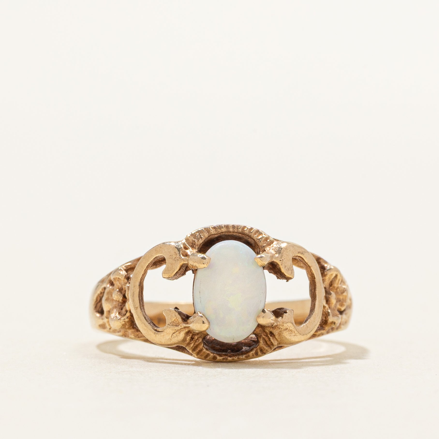 Cabochon Opal Openwork Ring | 0.35ct | SZ 6