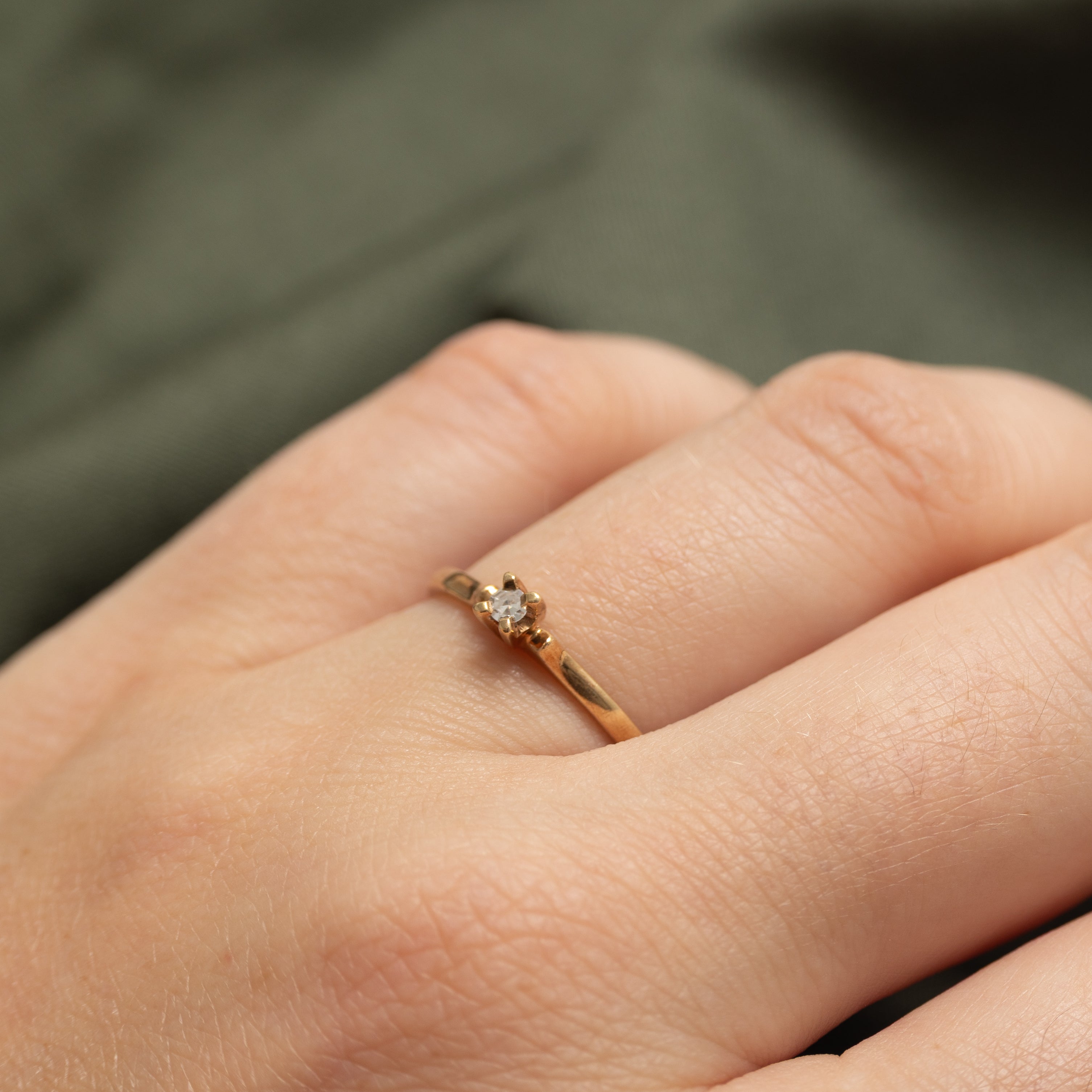 Solitaire Diamond Petite Ring | 0.04ct | SZ 6.5